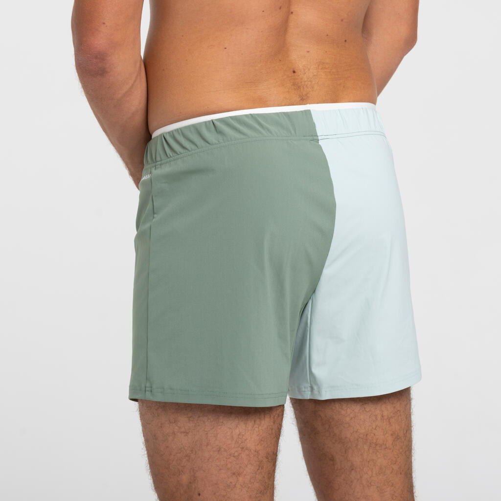 Pánske plavecké šortky 100 krátke zelené kaki