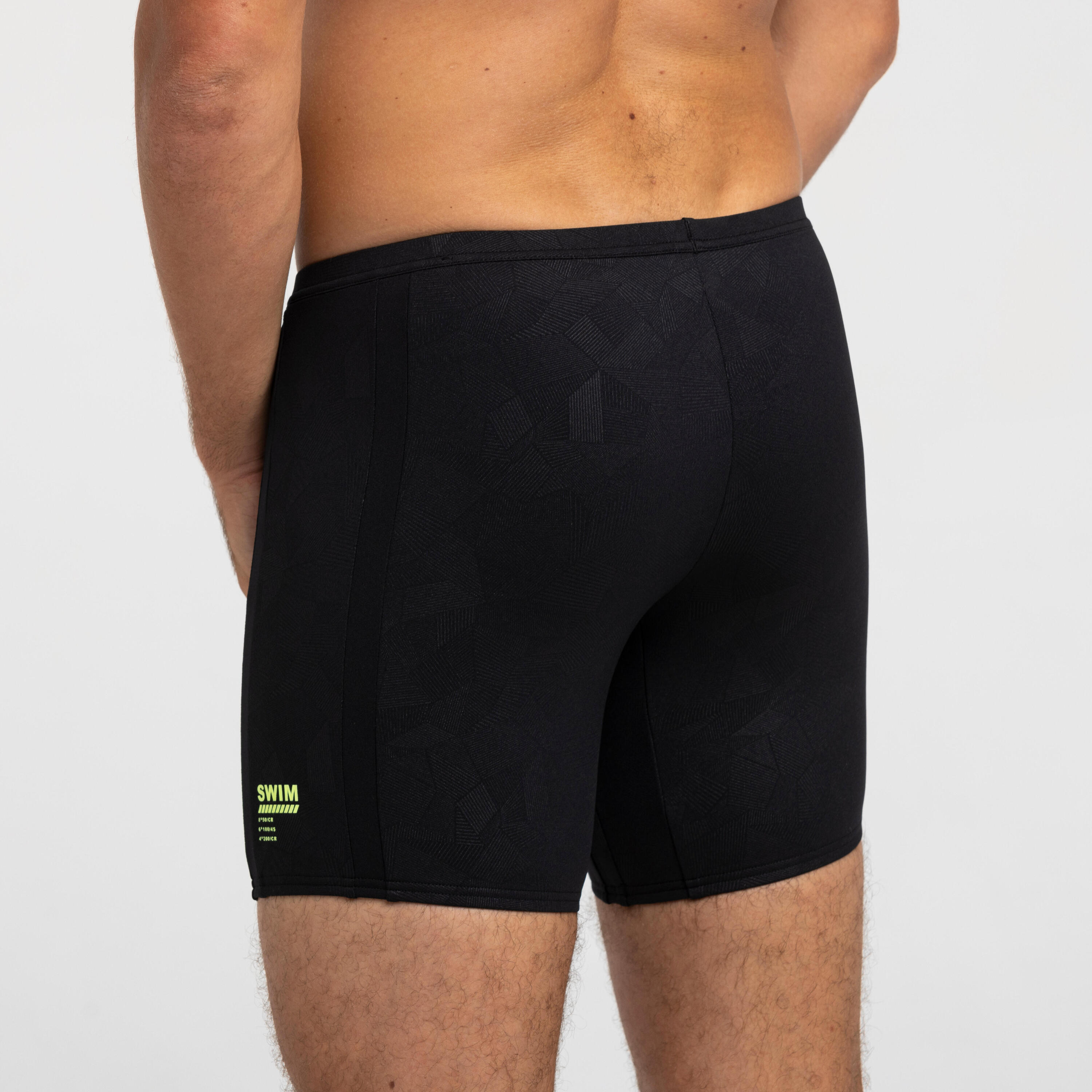 Long swimming boxers Yoko Geol emboss black 3/6