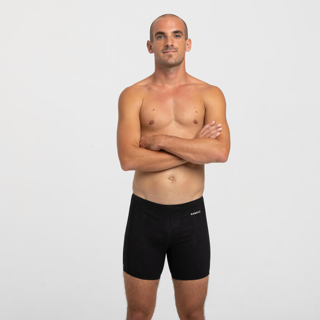 Boxer de Bain Natation Long Yoko  Geol emboss noir