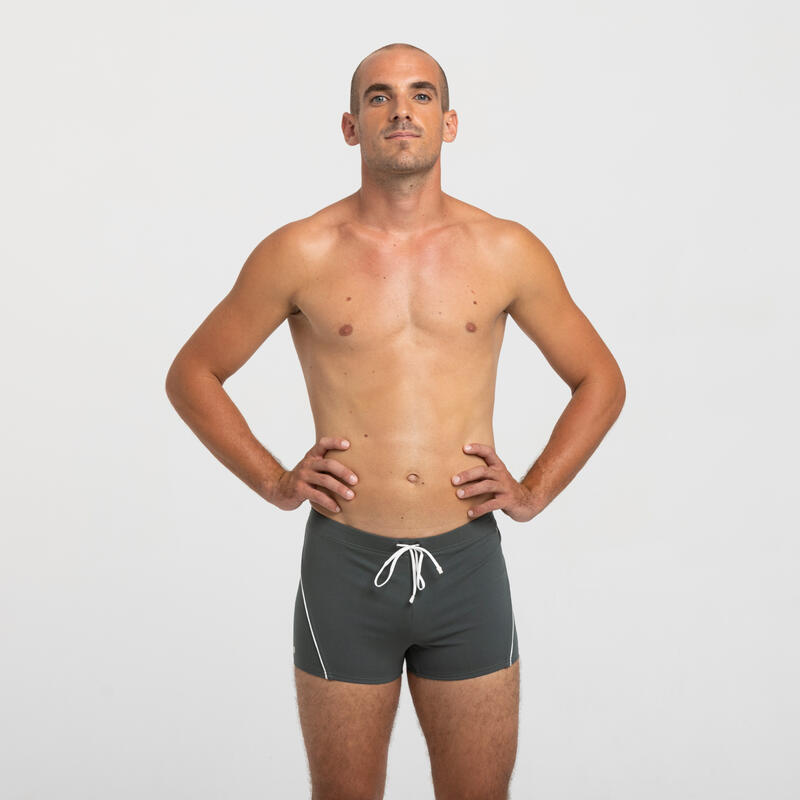 Calções de banho Natação Boxers - 100 Plus - Homem Cinzento