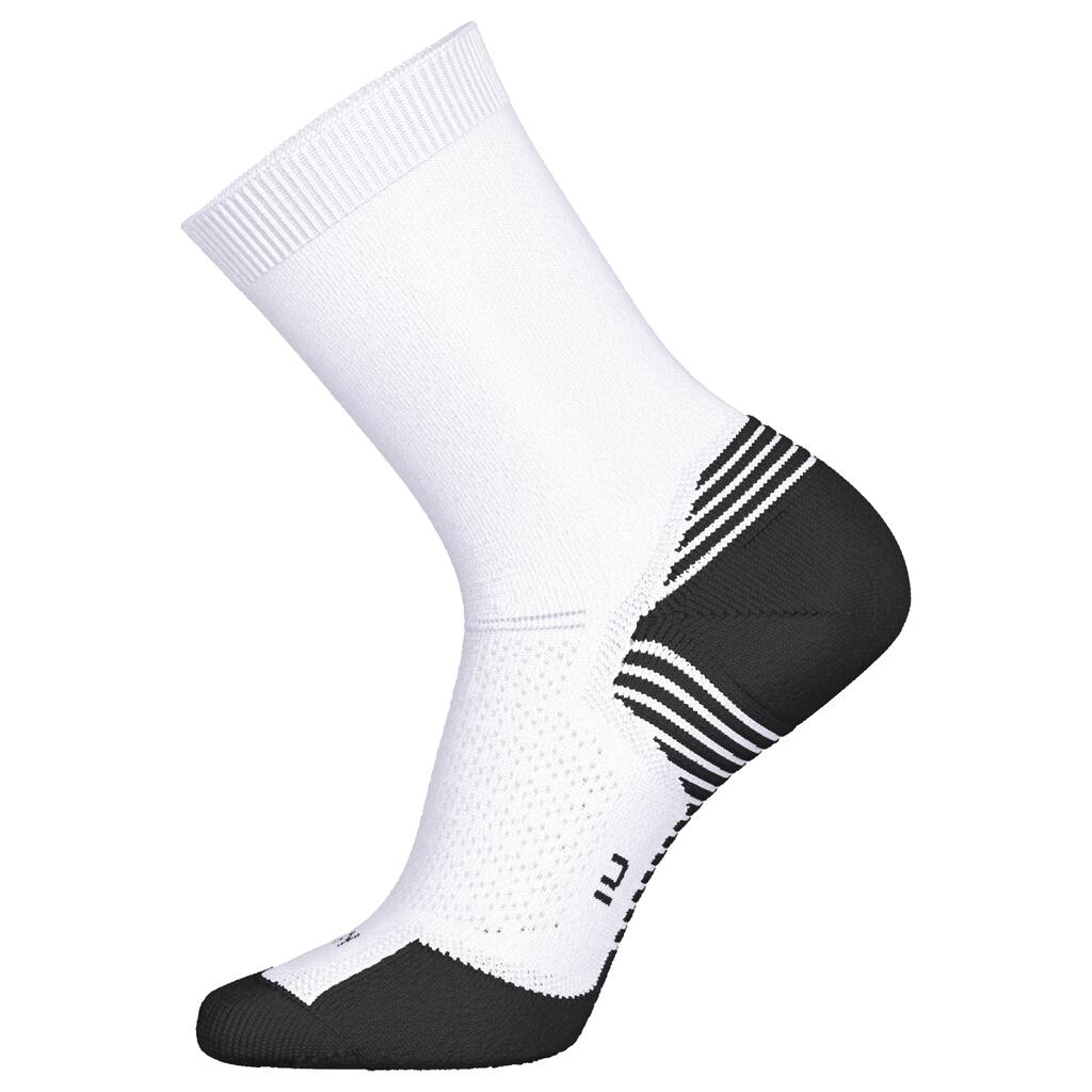 PACK OF 2 PAIRS OF RUN500 THICK MID-CALF RUNNING SOCKS