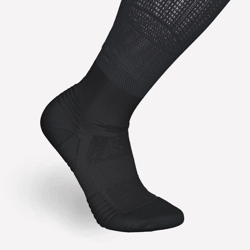 Chaussettes de compression running KIPRUN 500 noires