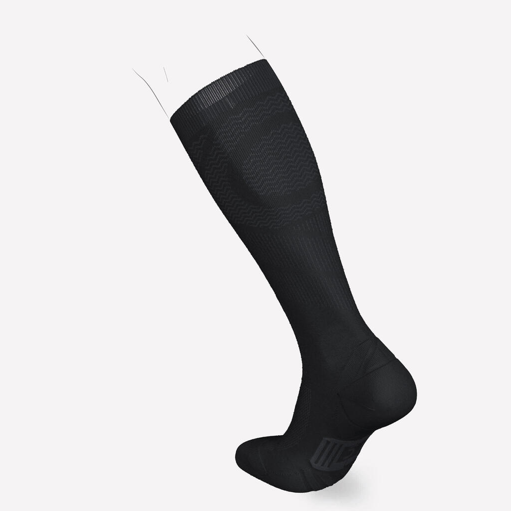 Chaussettes de compression running KIPRUN 900 noires