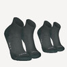 Running Socks Run500 Thick Mid Length - Pack of 2 - Carbon Grey