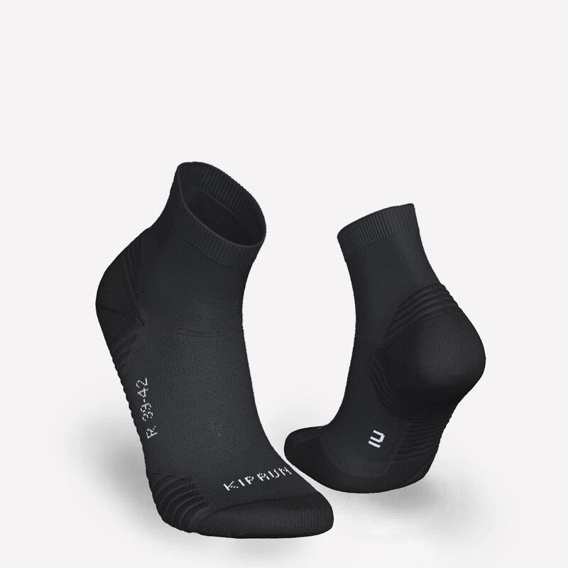 Běžecké střední ponožky Run500 silné 2 páry