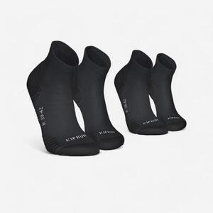 Pack 2 pares Calcetines Running Media Caña Gruesos 500 - negro