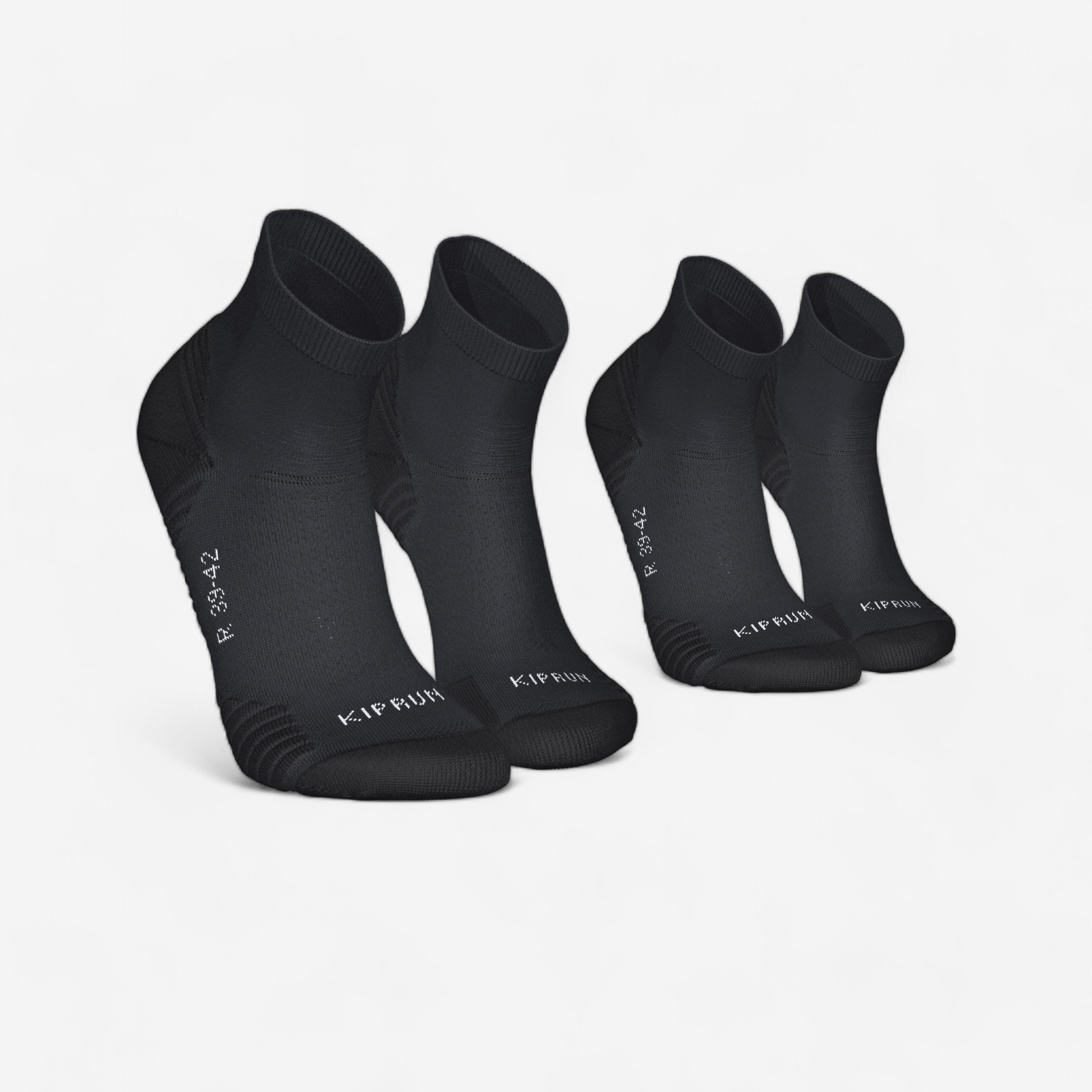 LOT OF 2 PAIRS OF RUNNING SOCKS RUN500 MID SHOULDERS