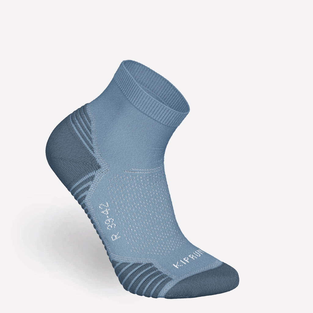 Hrubé polovysoké bežecké ponožky RUN500 súprava 2 párov