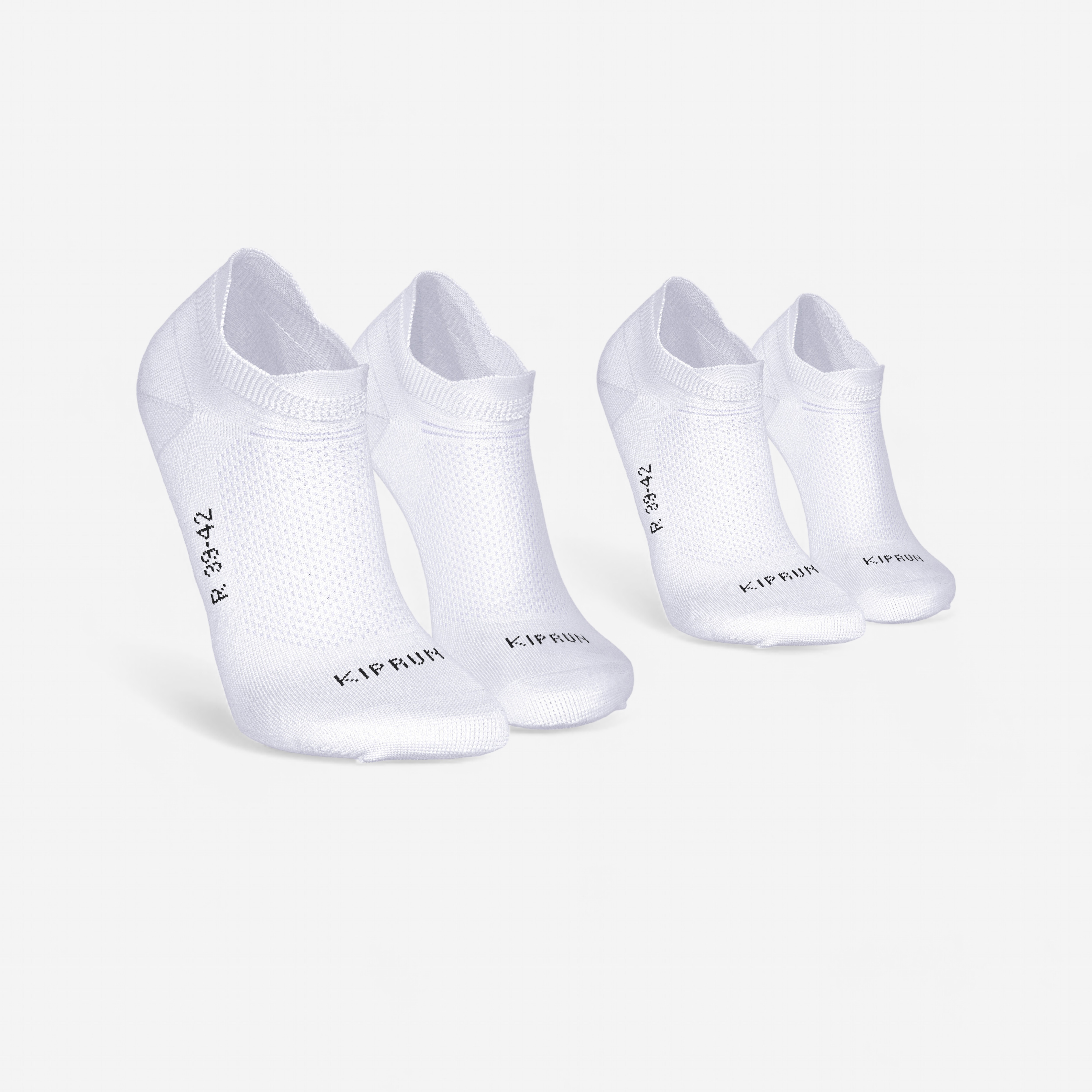 Lot de 2 paires de chaussettes de running run500 fines invisibles - Textile athlétisme - KIPRUN- Clubs - Entreprises - Collectivités - Associations