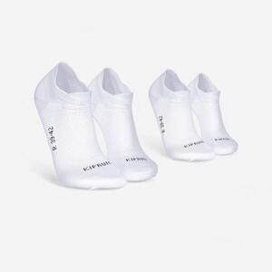 Pack 2 pares de Calcetines Running Invisibles finos 500 - blanco