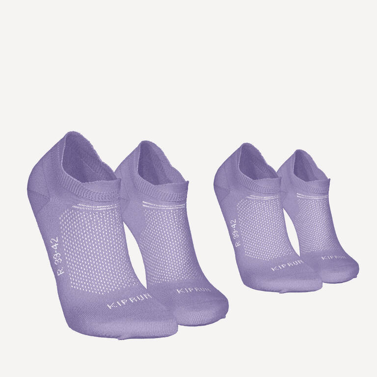 Running Socks Run500 Invisible & Thin - Pack of 2 - Lavender
