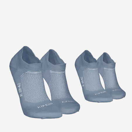 Calcetines de running invisibles y delgados 2 pares RUN500 