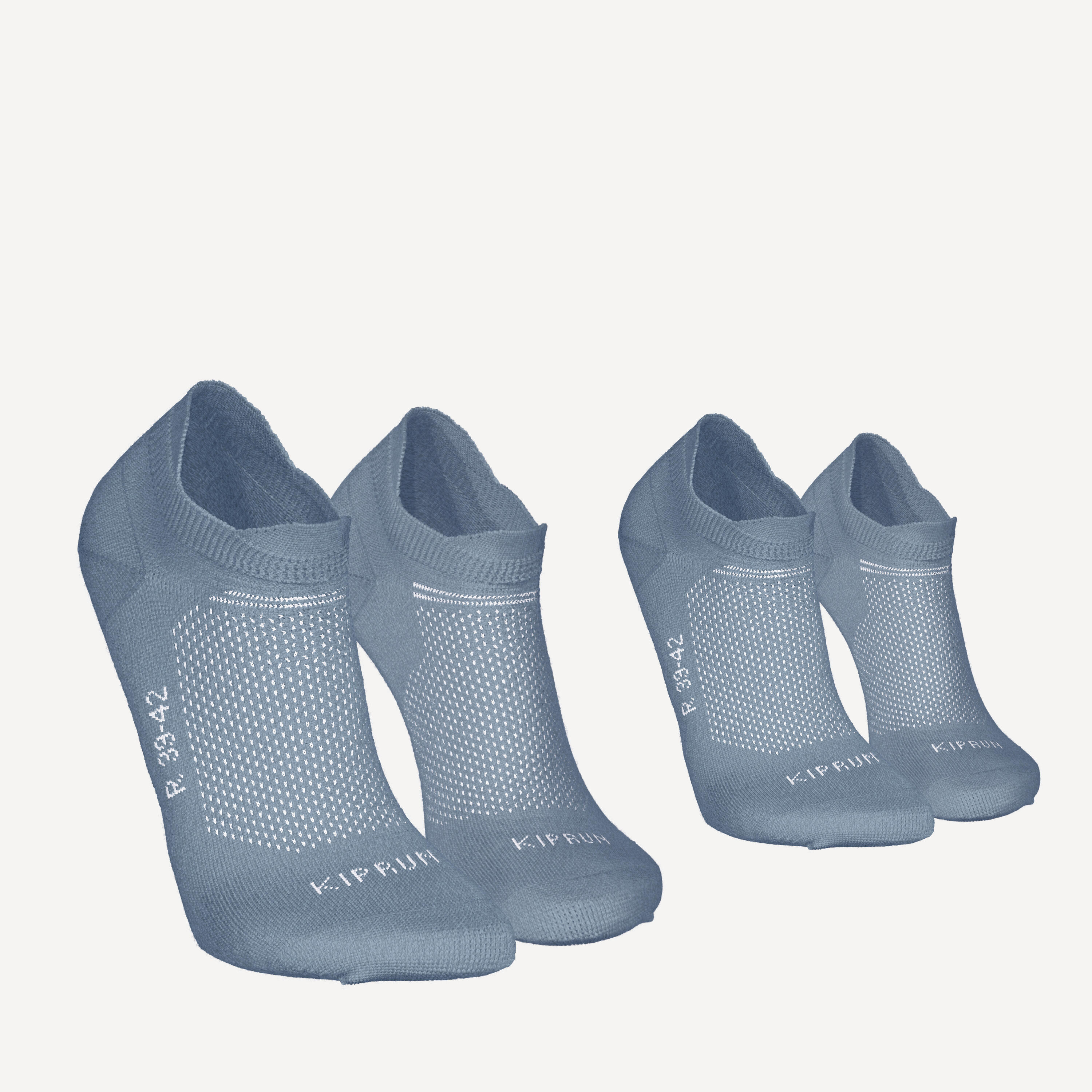 PACK OF 2 PAIRS OF RUN 500 THIN INVISIBLE RUNNING SOCKS 1/7