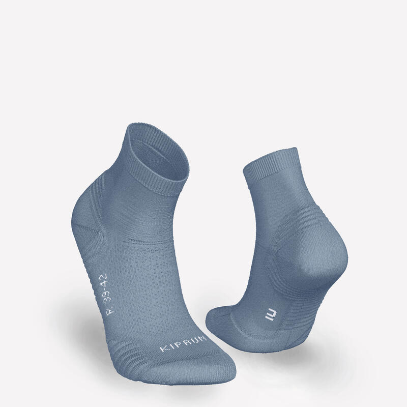 LOT de 2 PAIRES de CHAUSSETTES DE RUNNING RUN500 EPAISSES MID