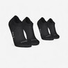 Pack of 2 Running Socks Thin Invisible Run 500 - Smoked Black