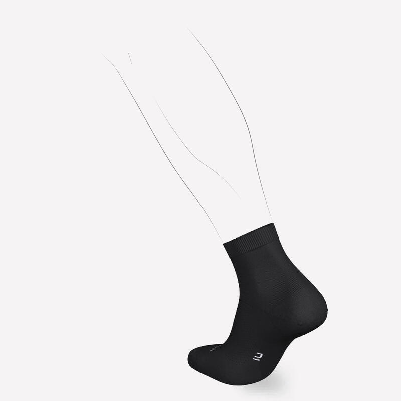 PACK OF 2 PAIRS OF RUN500 FINE CREW RUNNING SOCKS