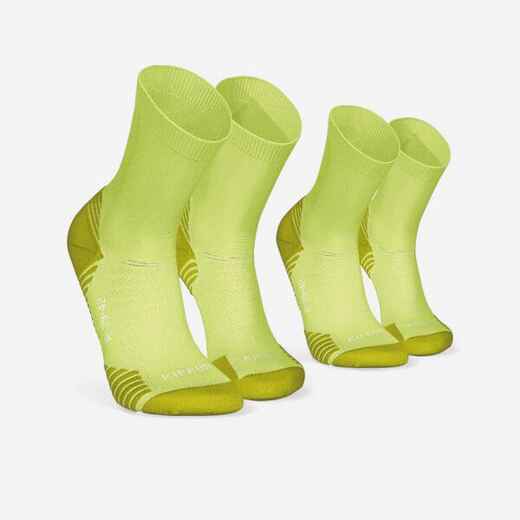 
      PACK OF 2 PAIRS OF RUN500 THICK MID-CALF RUNNING SOCKS
  