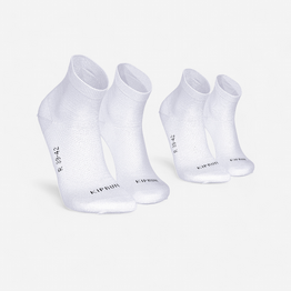 Lot de 2 paires de chaussettes de running run500 fines mid