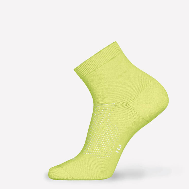 PACK OF 2 PAIRS OF RUN500 FINE CREW RUNNING SOCKS