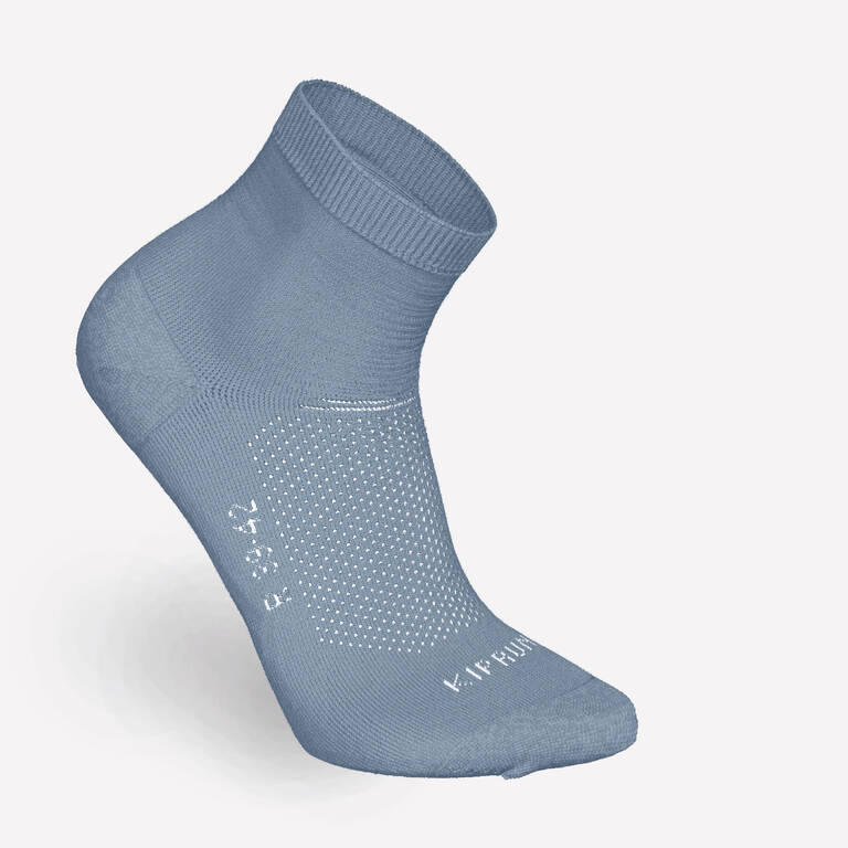 PACK OF 2 PAIRS OF RUN500 FINE CREW RUNNING SOCKS