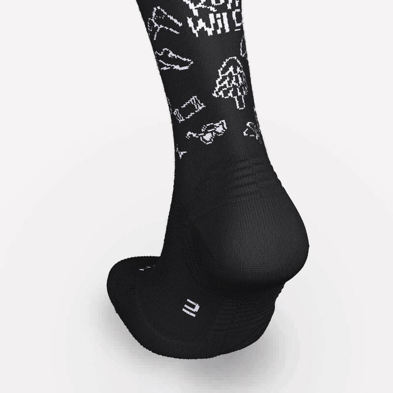 PACK OF 2 PAIRS OF RUN500 THICK MID-CALF RUNNING SOCKS