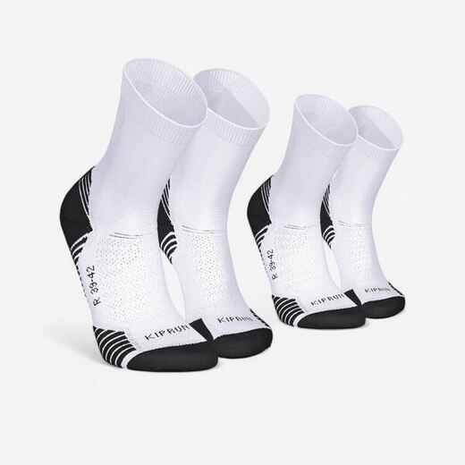 
      LOT de 2 PAIRES de CHAUSSETTES DE RUNNING RUN500 EPAISSES MI-MOLLET
  