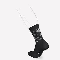 PACK OF 2 PAIRS OF RUN500 THICK MID-CALF RUNNING SOCKS