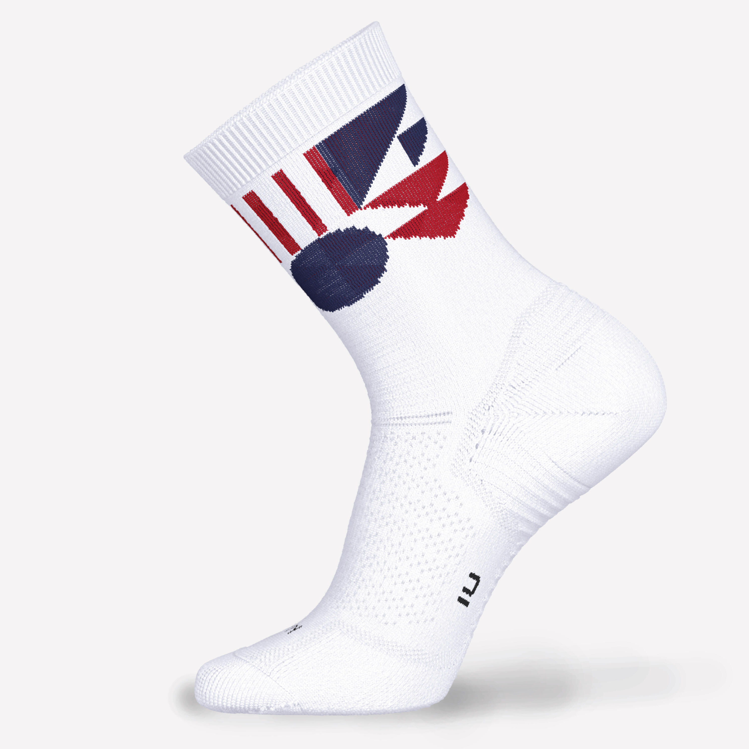 Lot de 2 paires de chaussettes de running run500 epaisses mi-mollet france 10/14