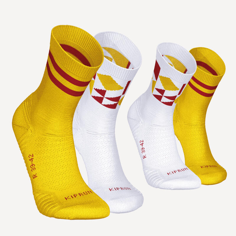 Laufsocken halbhoch dick 2er-Pack - Run 500 Spanien 