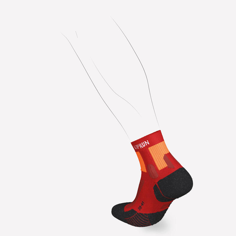 CHAUSSETTES DE RUNNING RUN900 X ROUGE/ORANGE