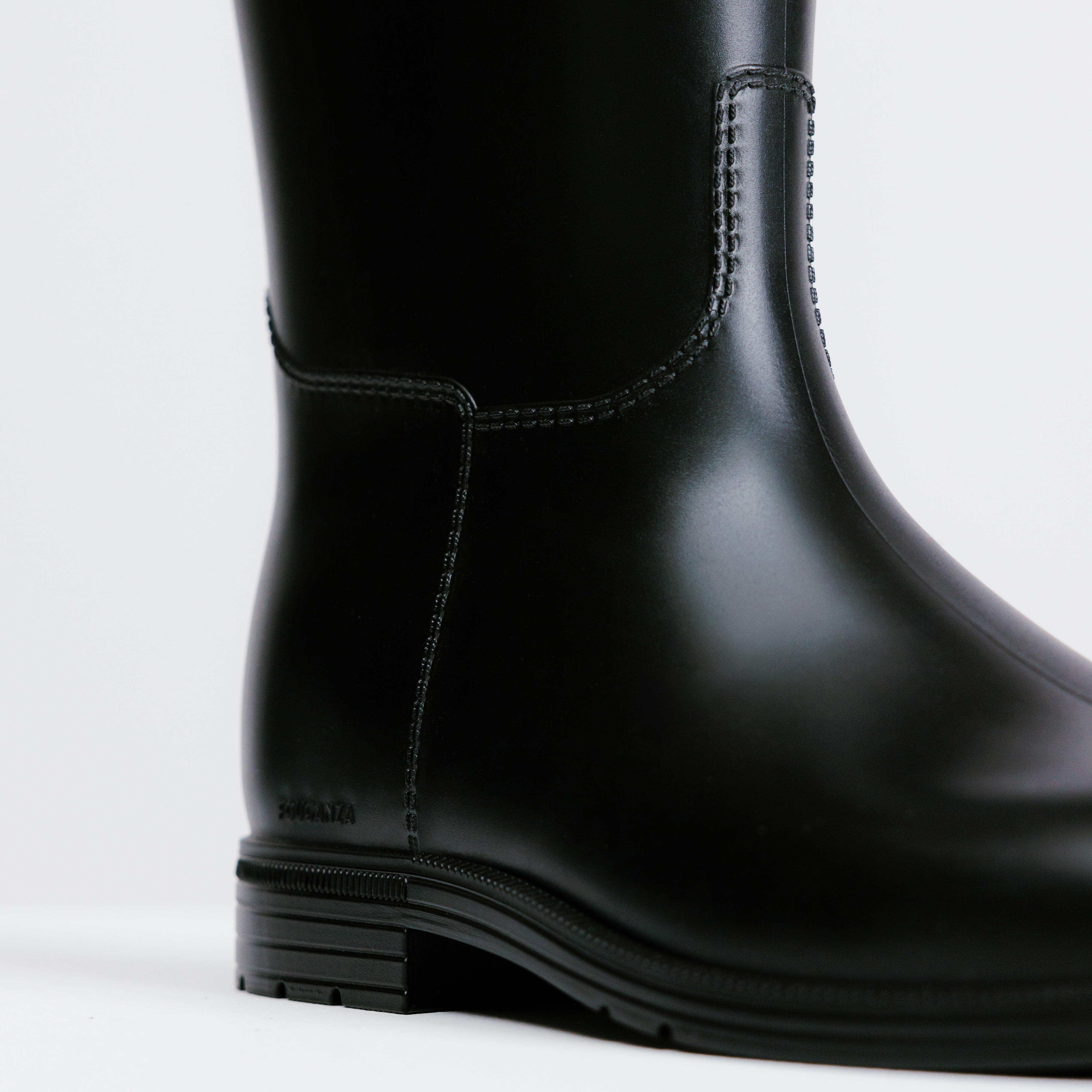 Bottes d'équitation synthétiques - 100 noir - FOUGANZA