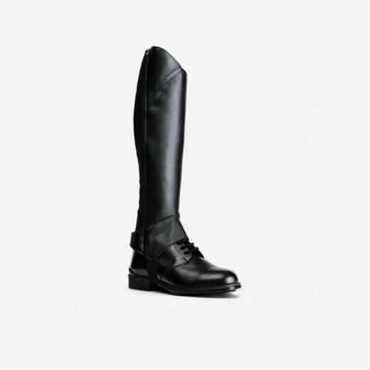 
      Adult Horse Riding Half Chaps 500 - Black
  