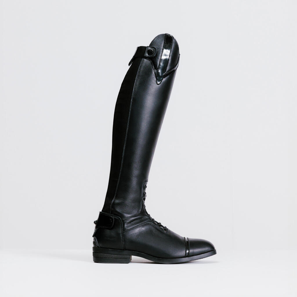 Reistiefel Leder Damen - 900 schwarz