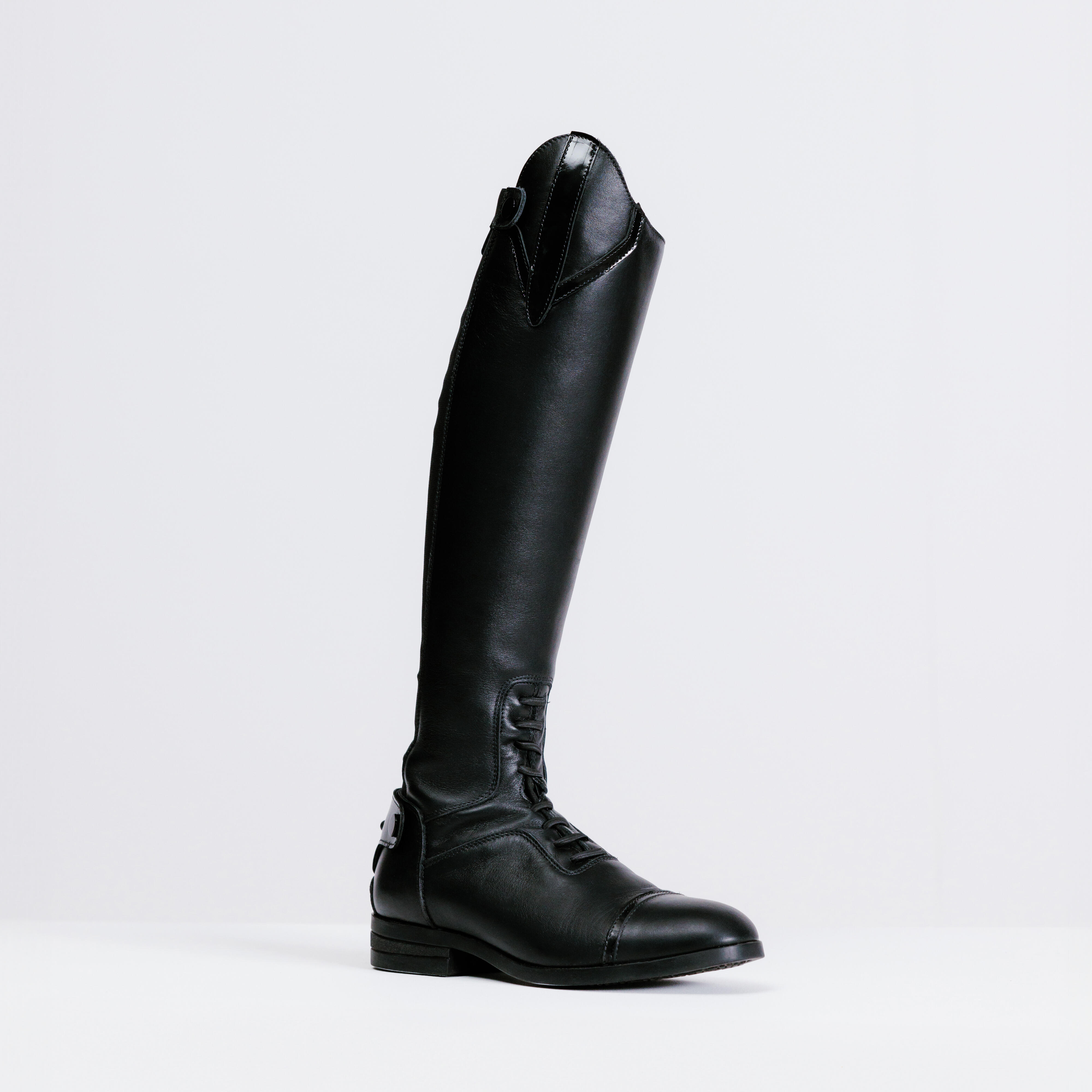 Women's Horse Riding Leather Jodhpur Boots 900 - Black