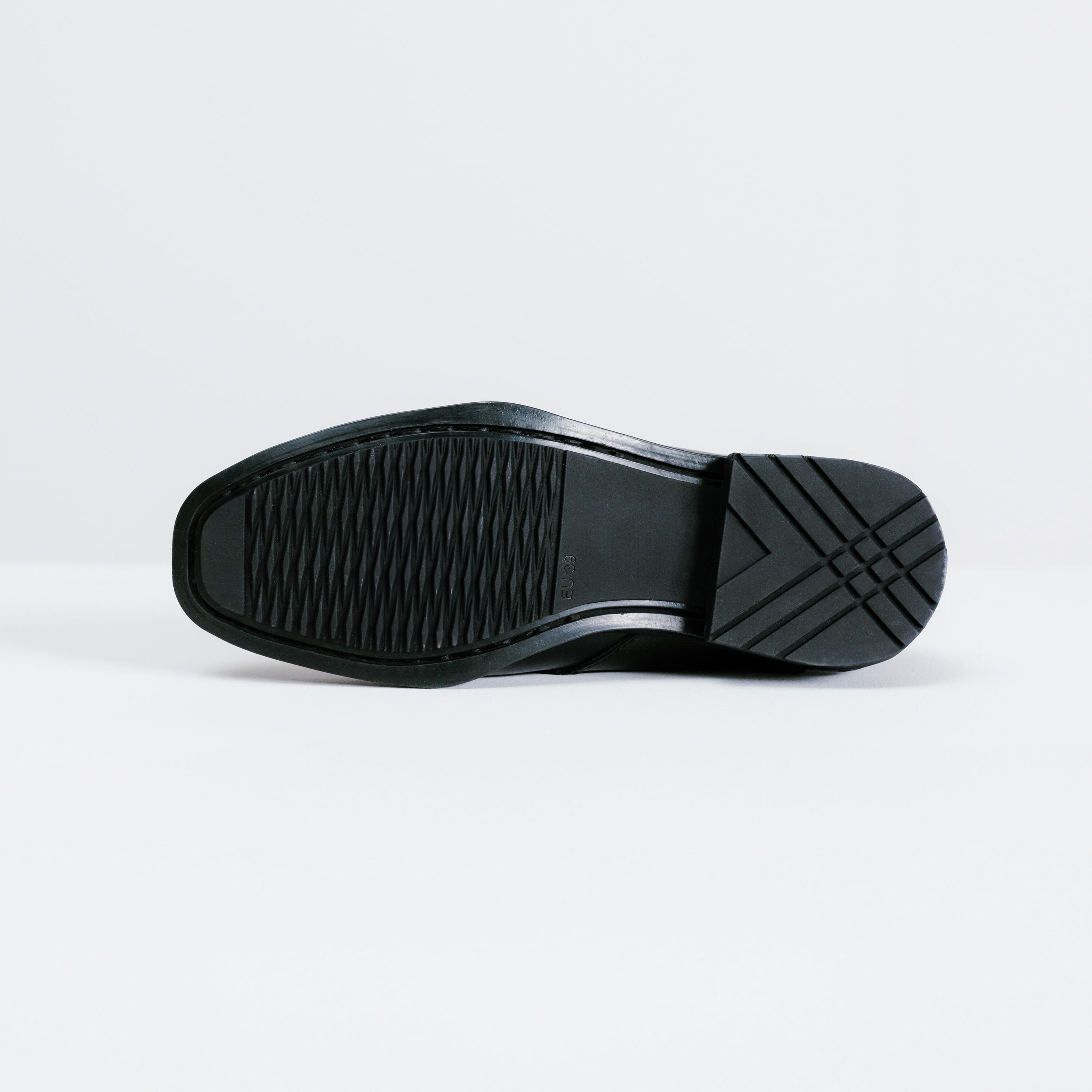 Reitstiefeletten 500 geschnürt Leder Damen schwarz 6/7
