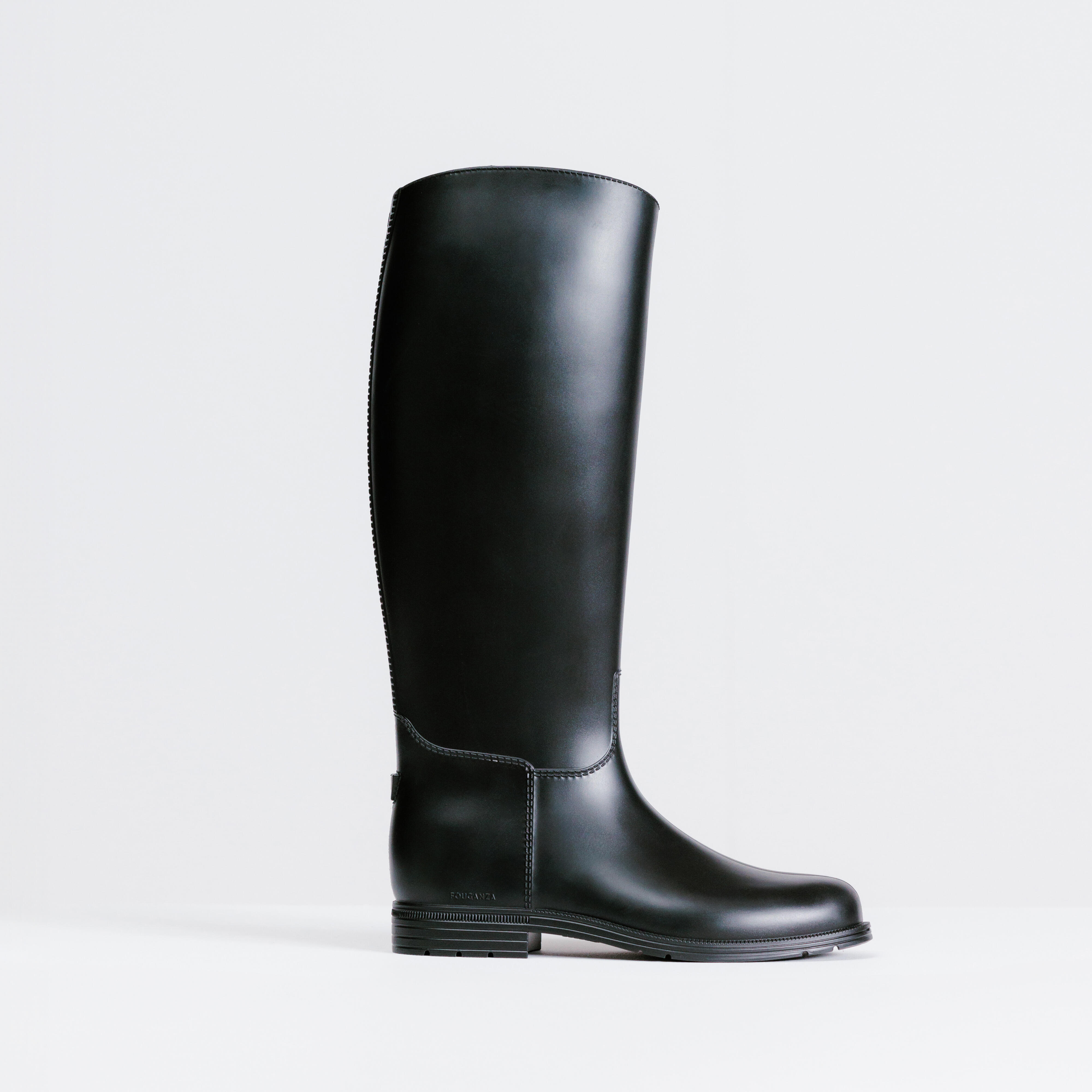 Bottes d'équitation synthétiques - 100 noir - FOUGANZA