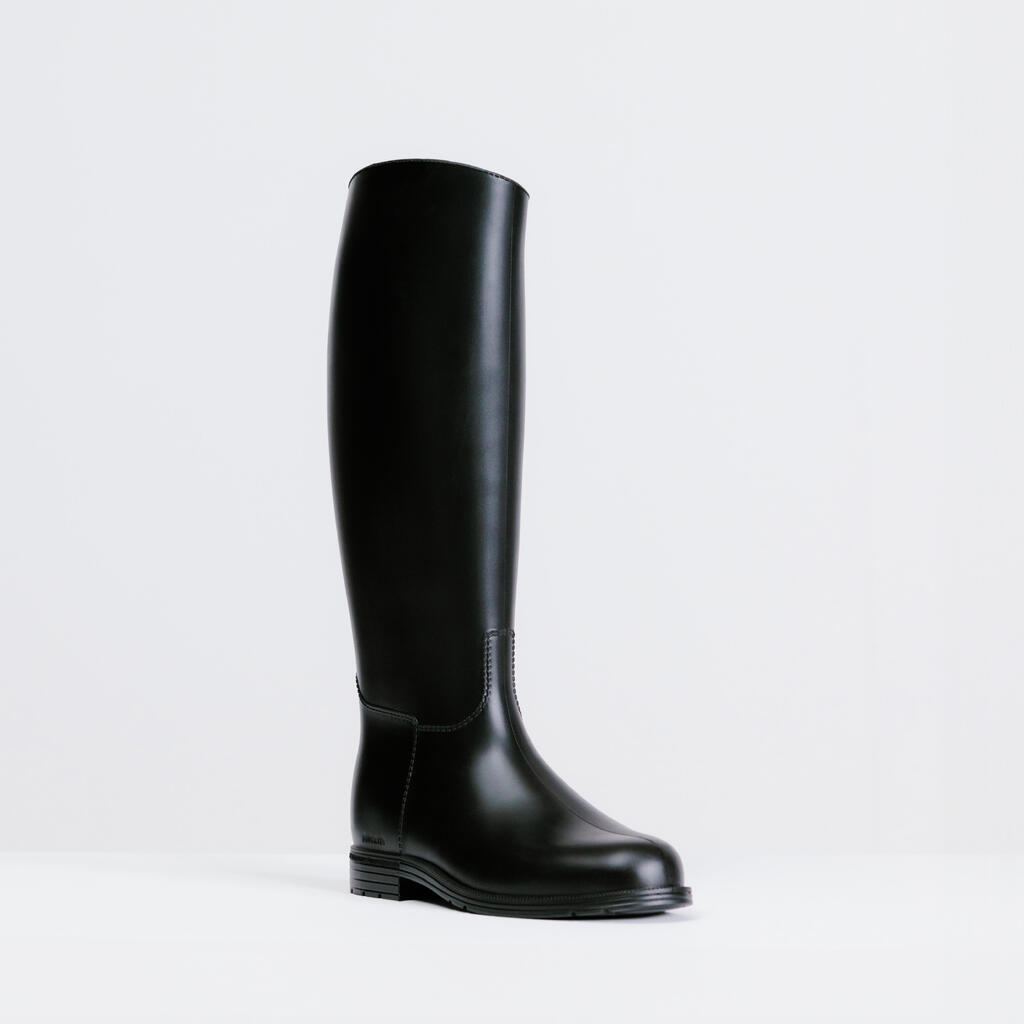 Bottes équitation synthétiques Adultes - 100 noires