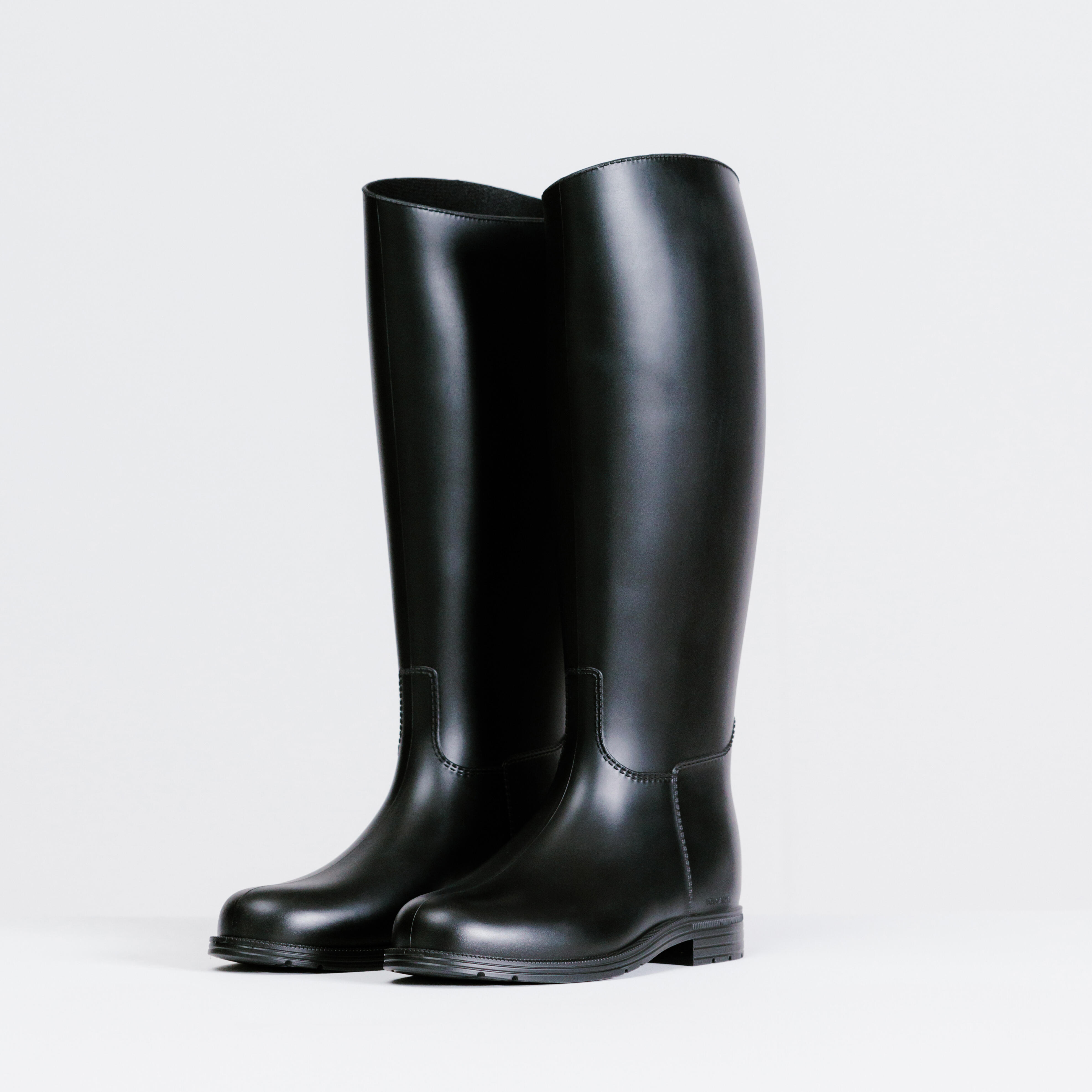 Bottes d'équitation synthétiques - 100 noir - FOUGANZA