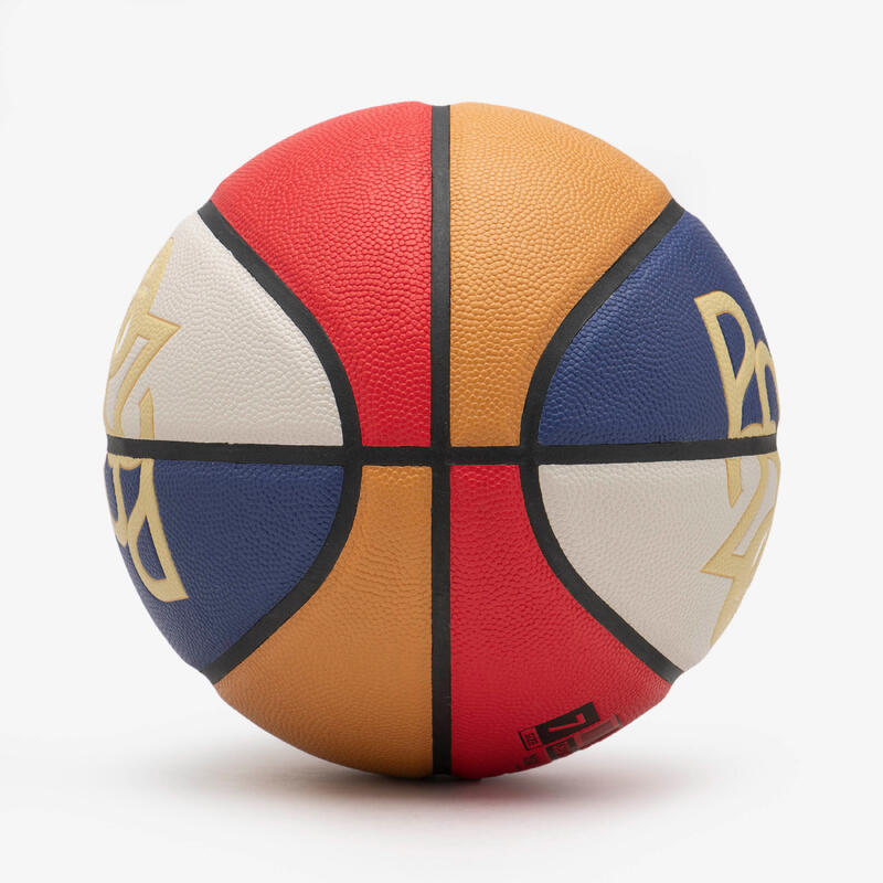 Ballon de basketball taille 7 - BT500 T7 bleu blanc rouge PARIS 2024