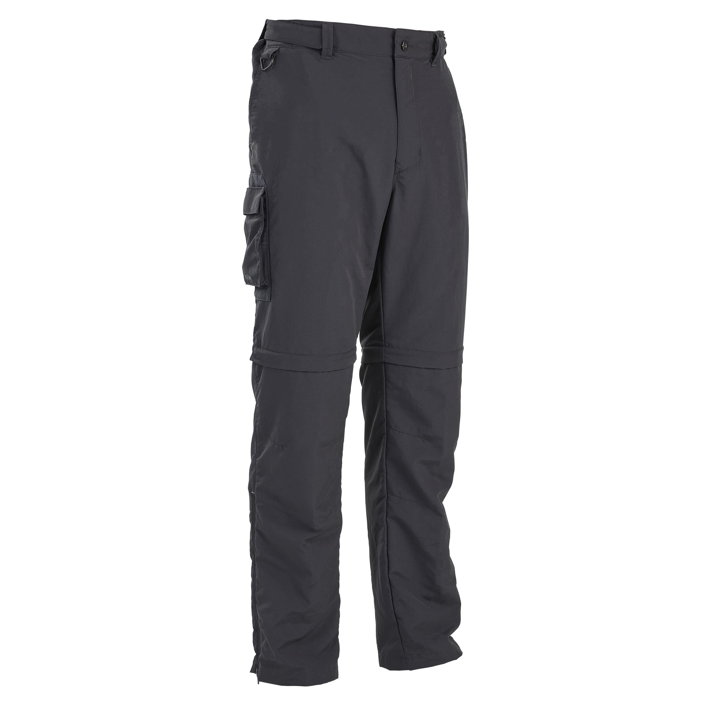 Uomo Pantaloni da pesca convertibili UPF50+ - FT 500 ANTI-UV grigio