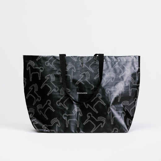 
      Horse Riding Tote Bag - Black and Beige Horses
  