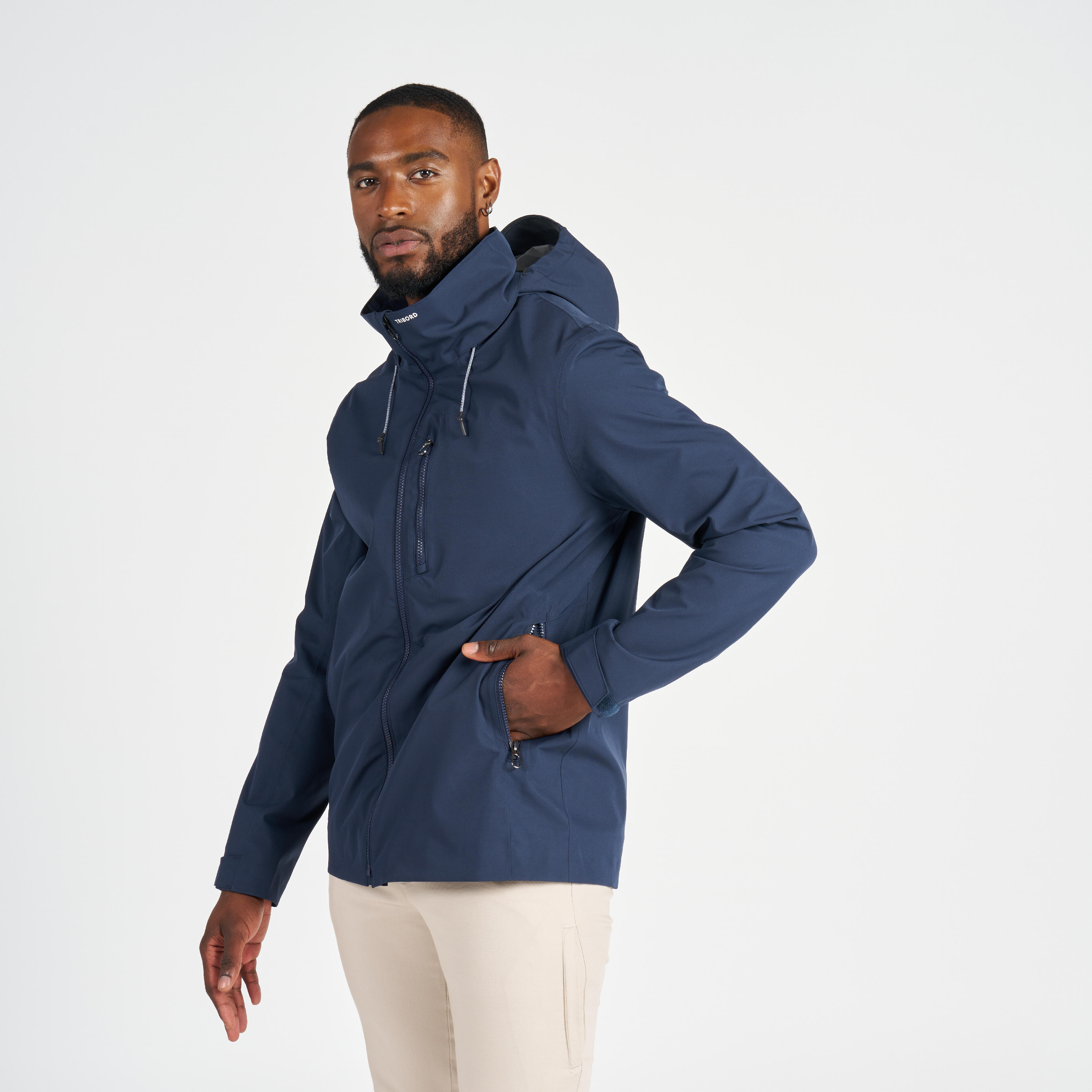 Men's windproof waterproof sailing jacket - SAILING 300 Navy Blue