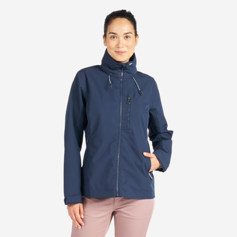 Veste impermeable coupe vent de voile Femme SAILING 300 Bleu Marine pour les clubs et collectivites Decathlon Pro