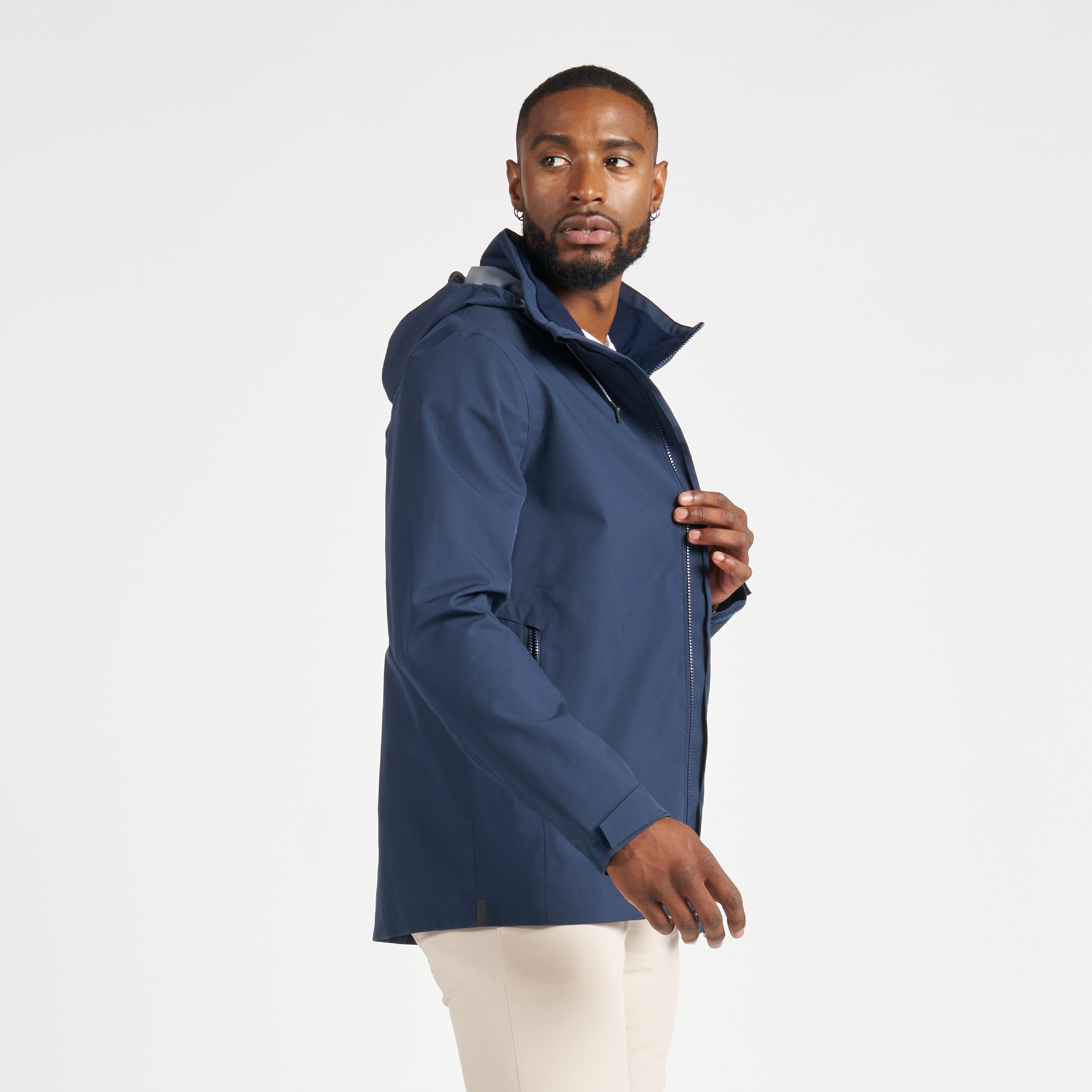 Uomo Giacca da vela impermeabile e antivento - SAILING 300 Navy Blue