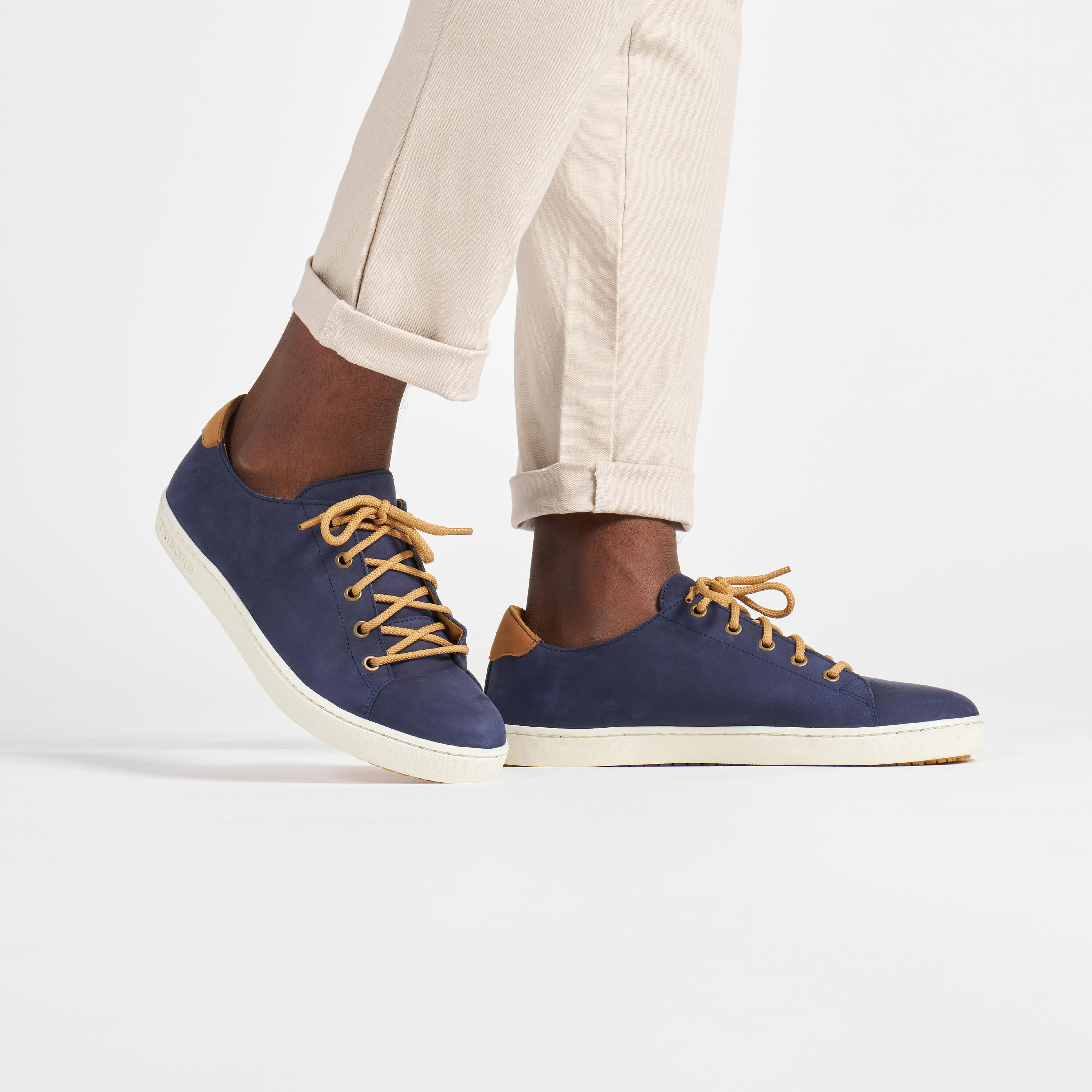 Sapato de Vela Homem Couro 500 low azul 3/10