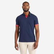 Tricou Polo navigație Sailing 100 Bleumarin-Roșu Bărbați