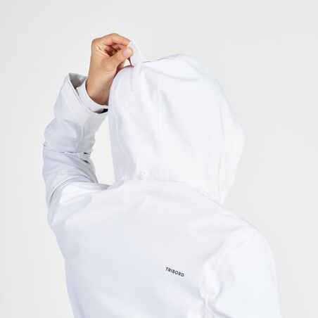 Moteriška neperšlampanti ir neperpučiama buriavimo striukė „300“, balta
