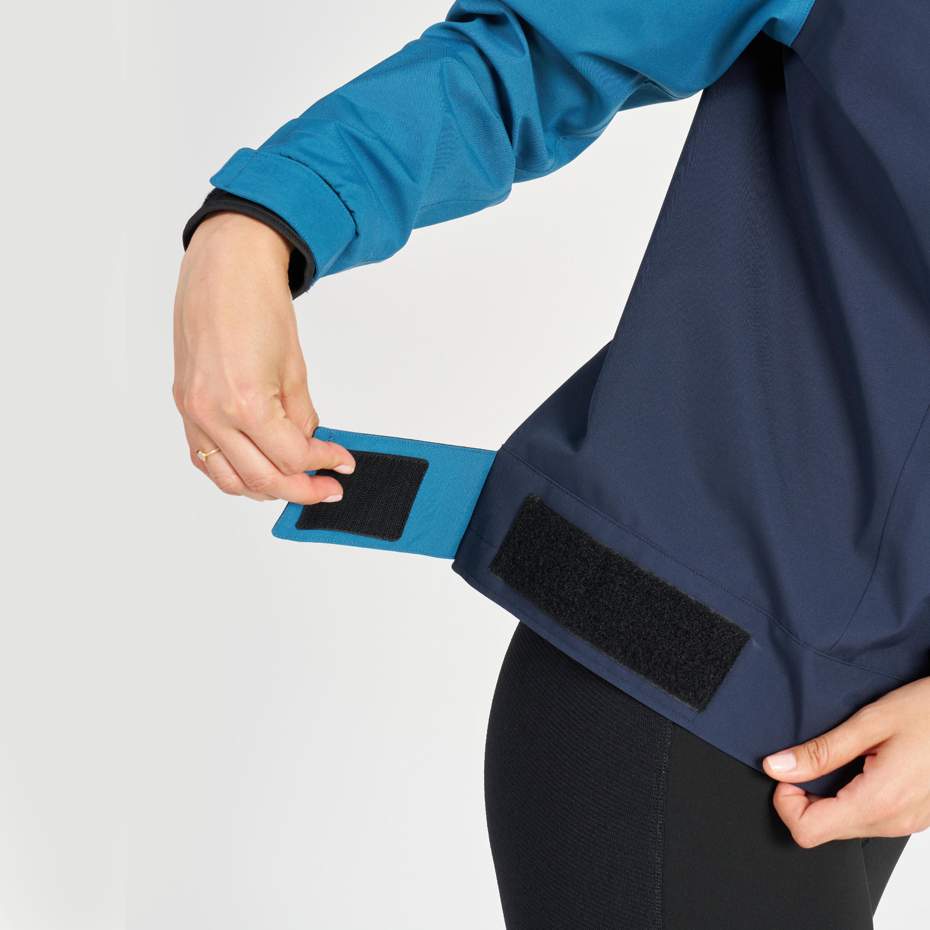 Chaqueta Vela/Kayak 500 Mujer Azul Cortavientos 5/16