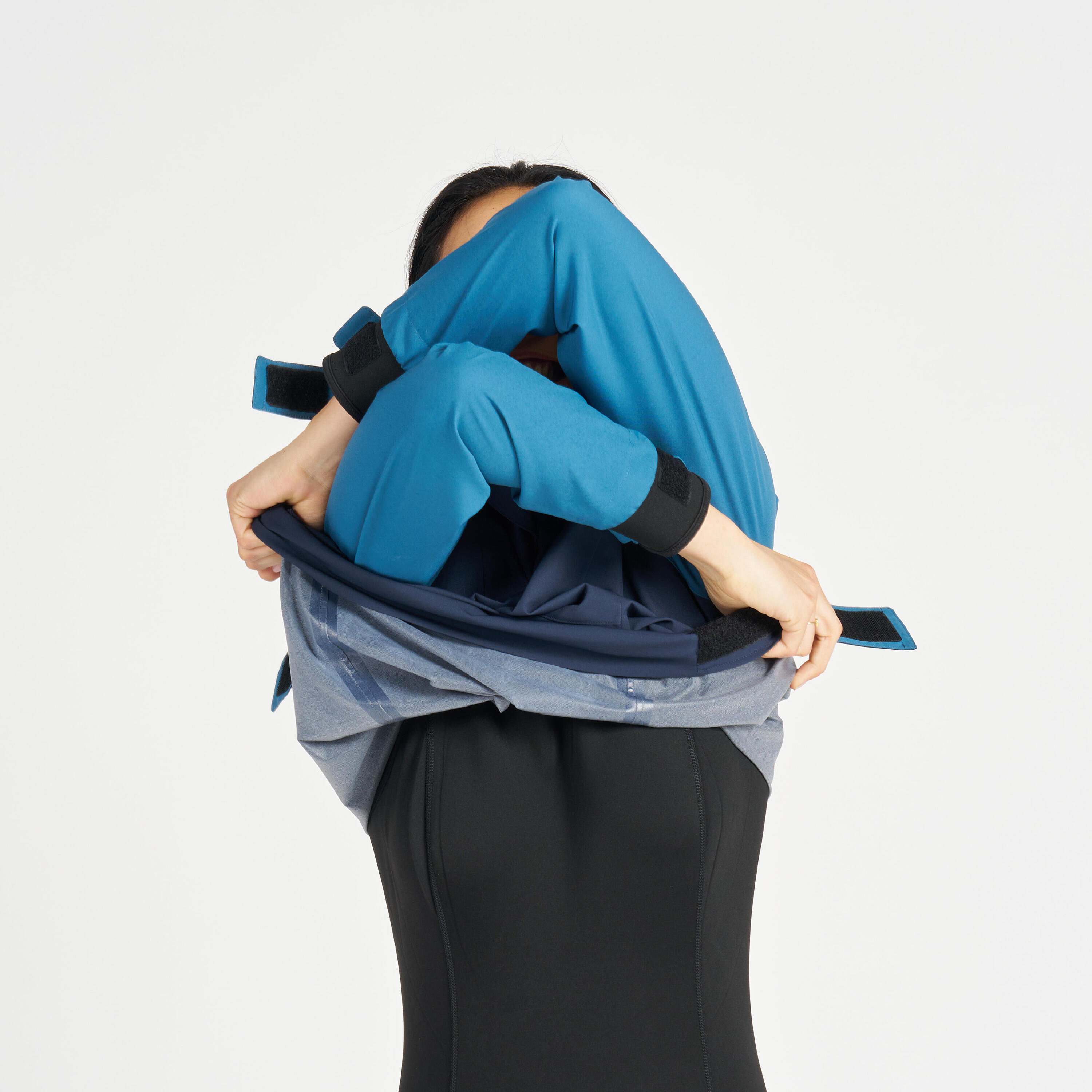 Chaqueta Vela/Kayak 500 Mujer Azul Cortavientos 15/16