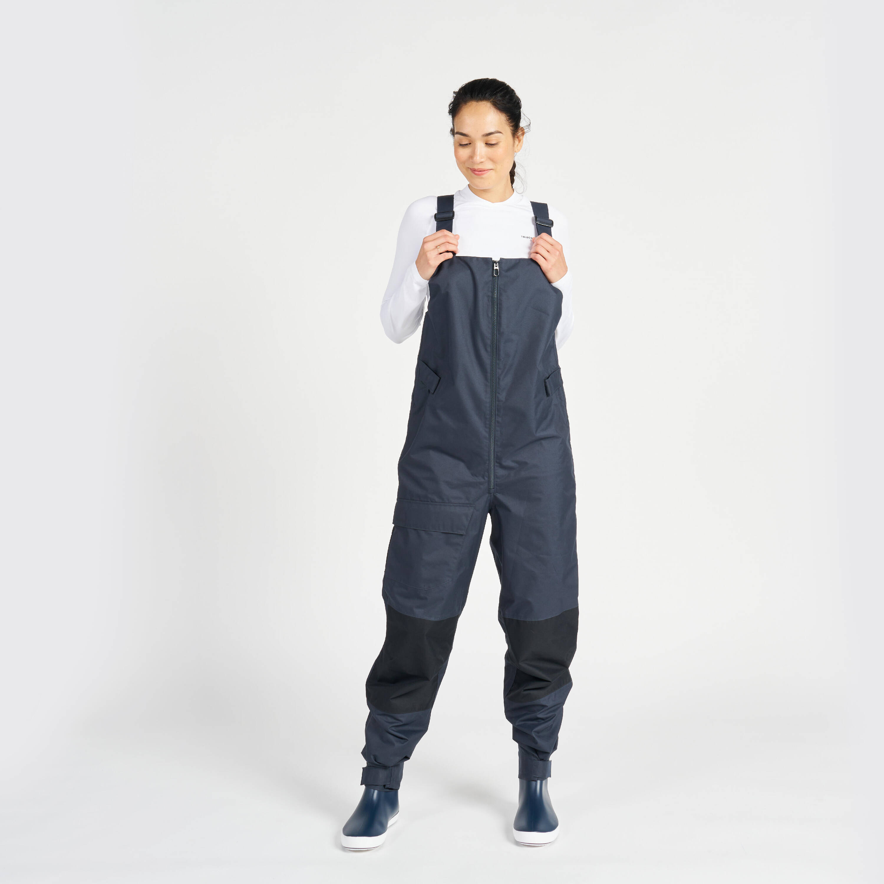 Adult’s sailing watch dungarees - Dungarees 100 mixed grey -  3